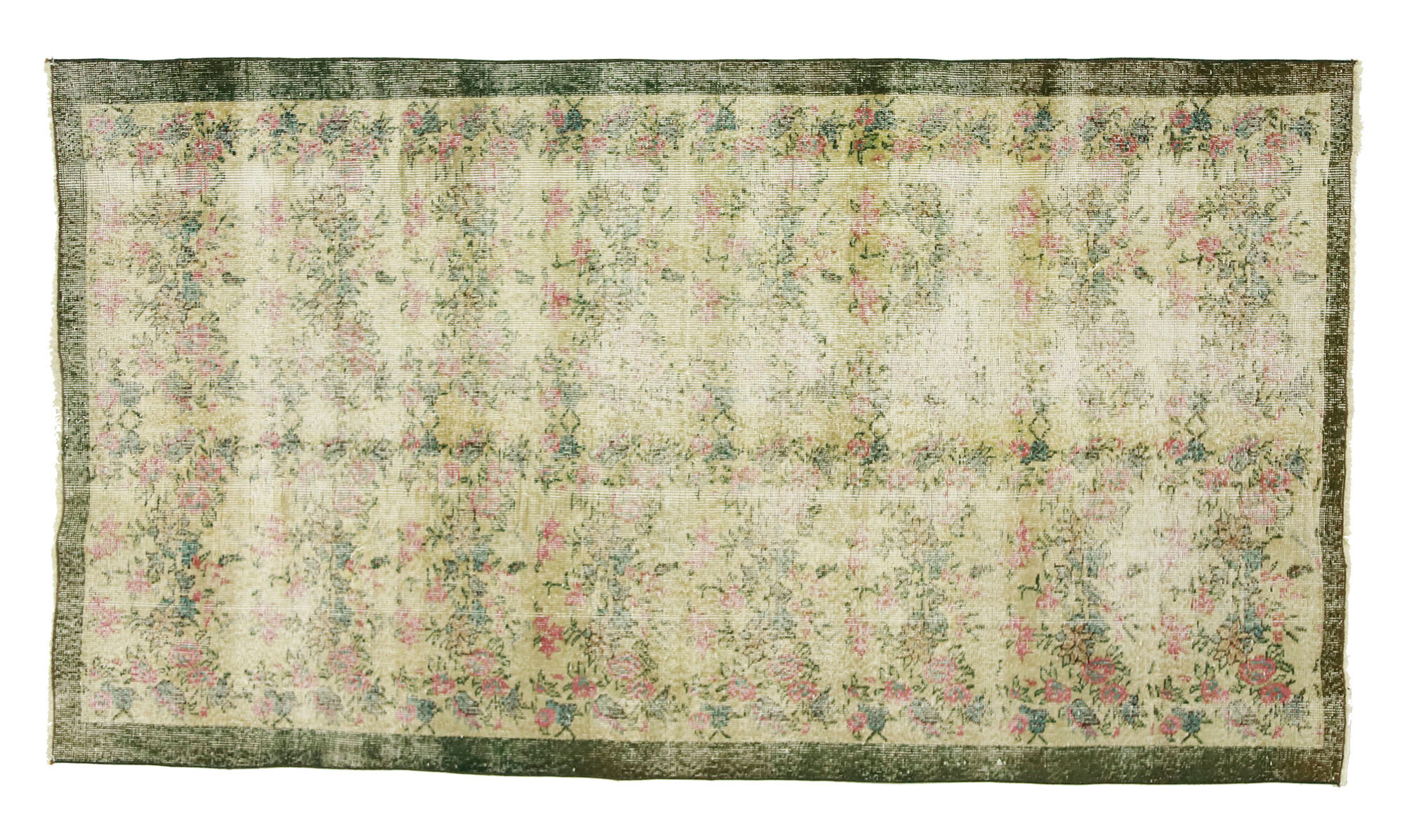 Anatolian handmade vintage rug 235 cm x 132 cm