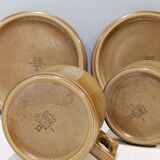 2 vintage '70 tea cups and Brenne stoneware sub-cups. In perfect condition.