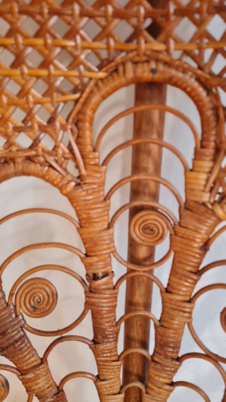 Emmanuelle chair Peacock vintage rattan