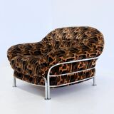 Vintage Italian lounge chairs with tubular frame