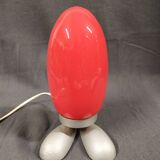 "fjorton" lamp dino egg red by tatsuo konno for ikea 1990s