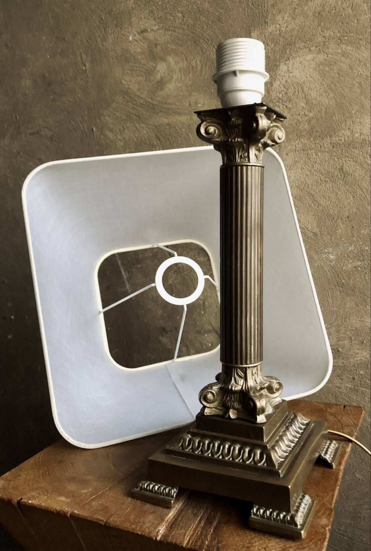 Empire style lamp - Bronze and gilded brass
