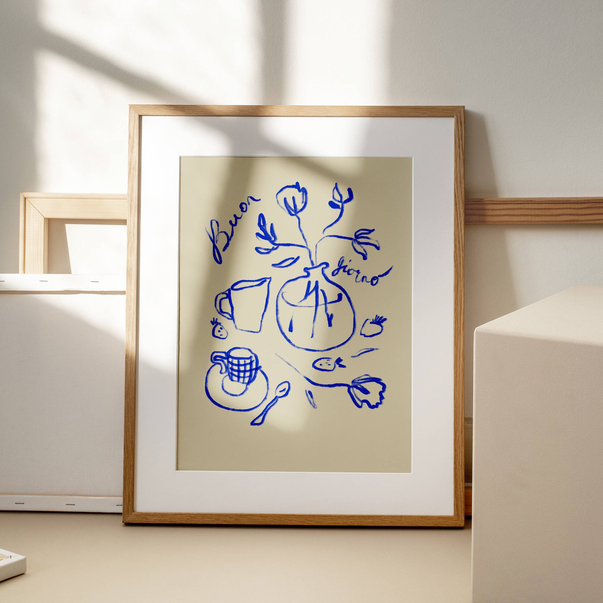 Naive Illustration giclee print, 50x70cm
