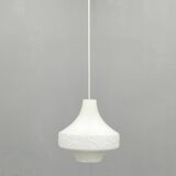 Suspended globe lamp in opaline glass, Czechoslovakian, 1970s.