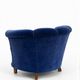 Swedish modern lounge chairs, clam shaped, 1940s Scandinavian design
