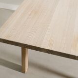 Vintage Danish Squared Wooden Coffee Sofa Table in Oregon Pine, 1970s