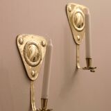 Pair Of Mid Century Swedish Brass Sconces