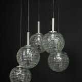Cascading chandelier in Murano glass by Doria, Germany, 1970s.