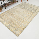 5x8 beige yellow tones turkish rug 247x152cm
