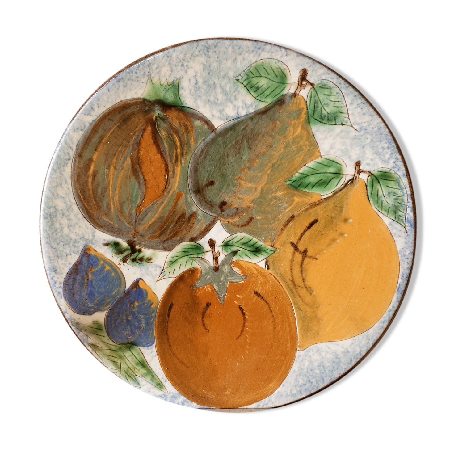 Glazed terracotta wall plate by Puidgemont