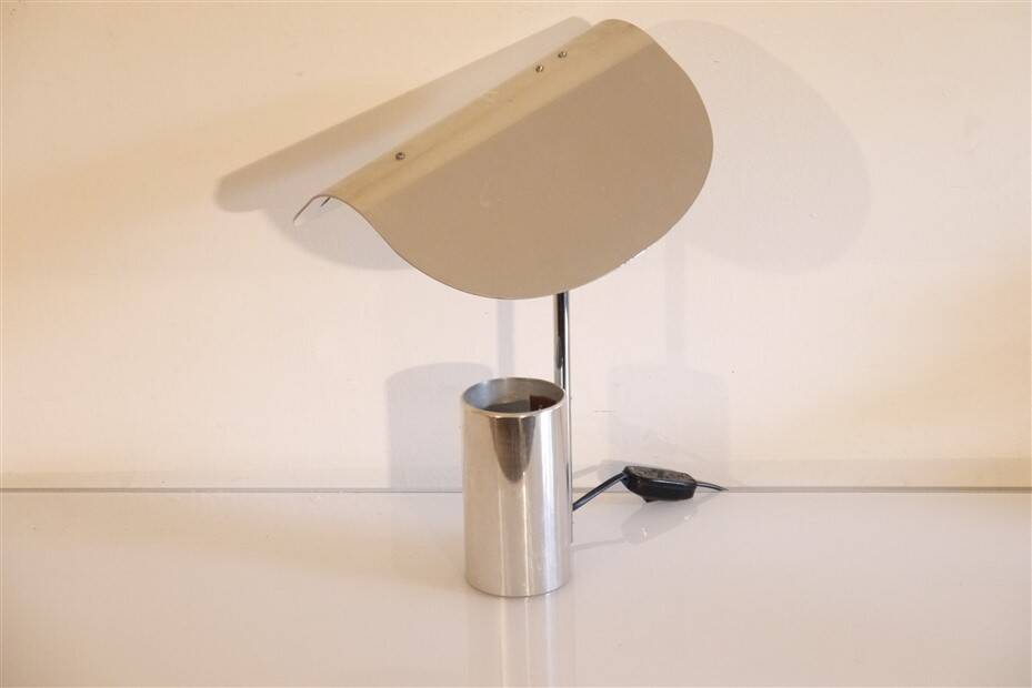 Swedish design lamp in chromed metal by Bergbom 1970