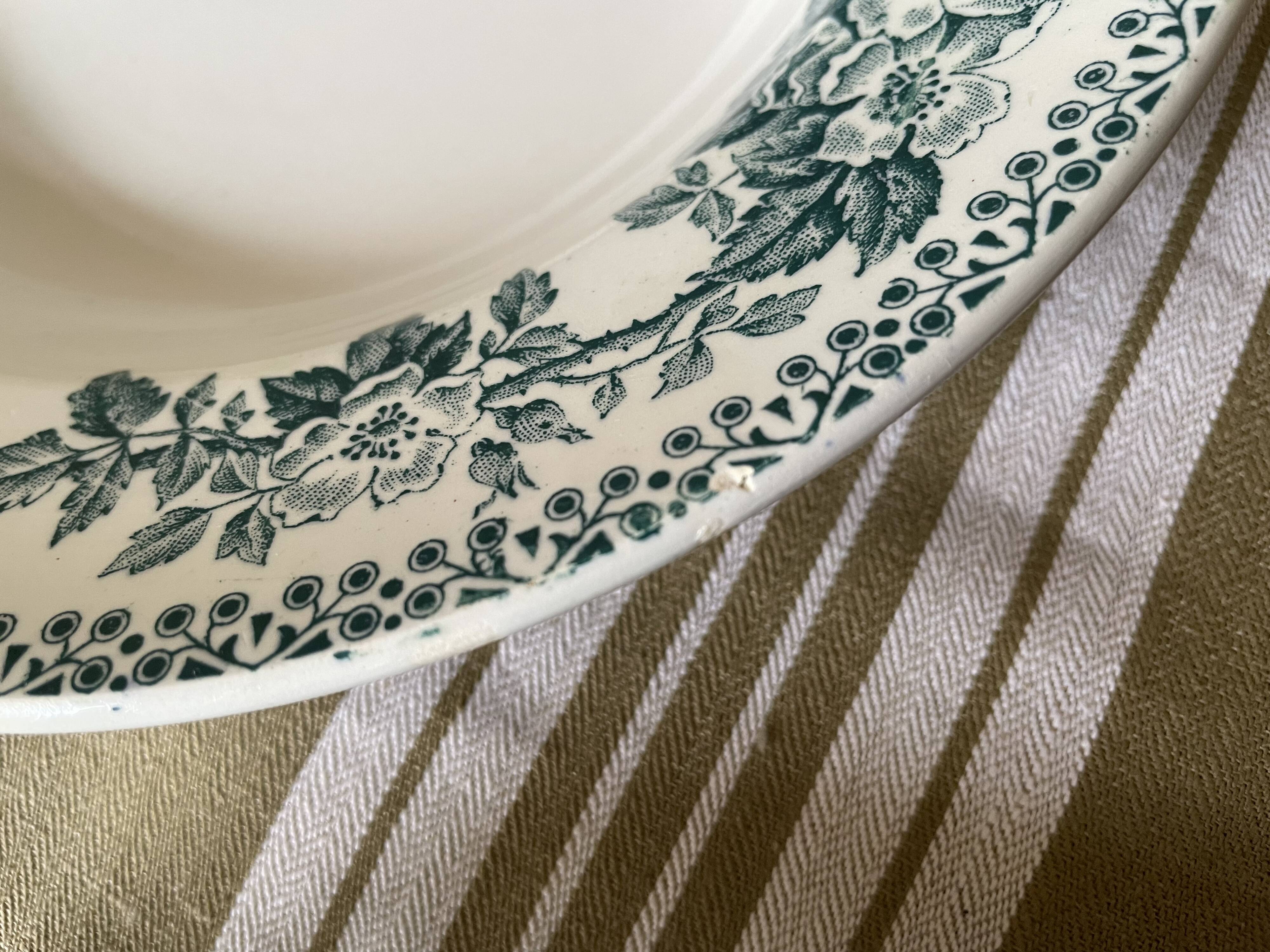 Mismatched ironstone plates