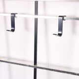 Vintage chrome color aluminum wall coat rack 1950s