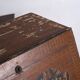 Swedish drop-leaf desk, antique – Scandinavian folk furniture – year 1783