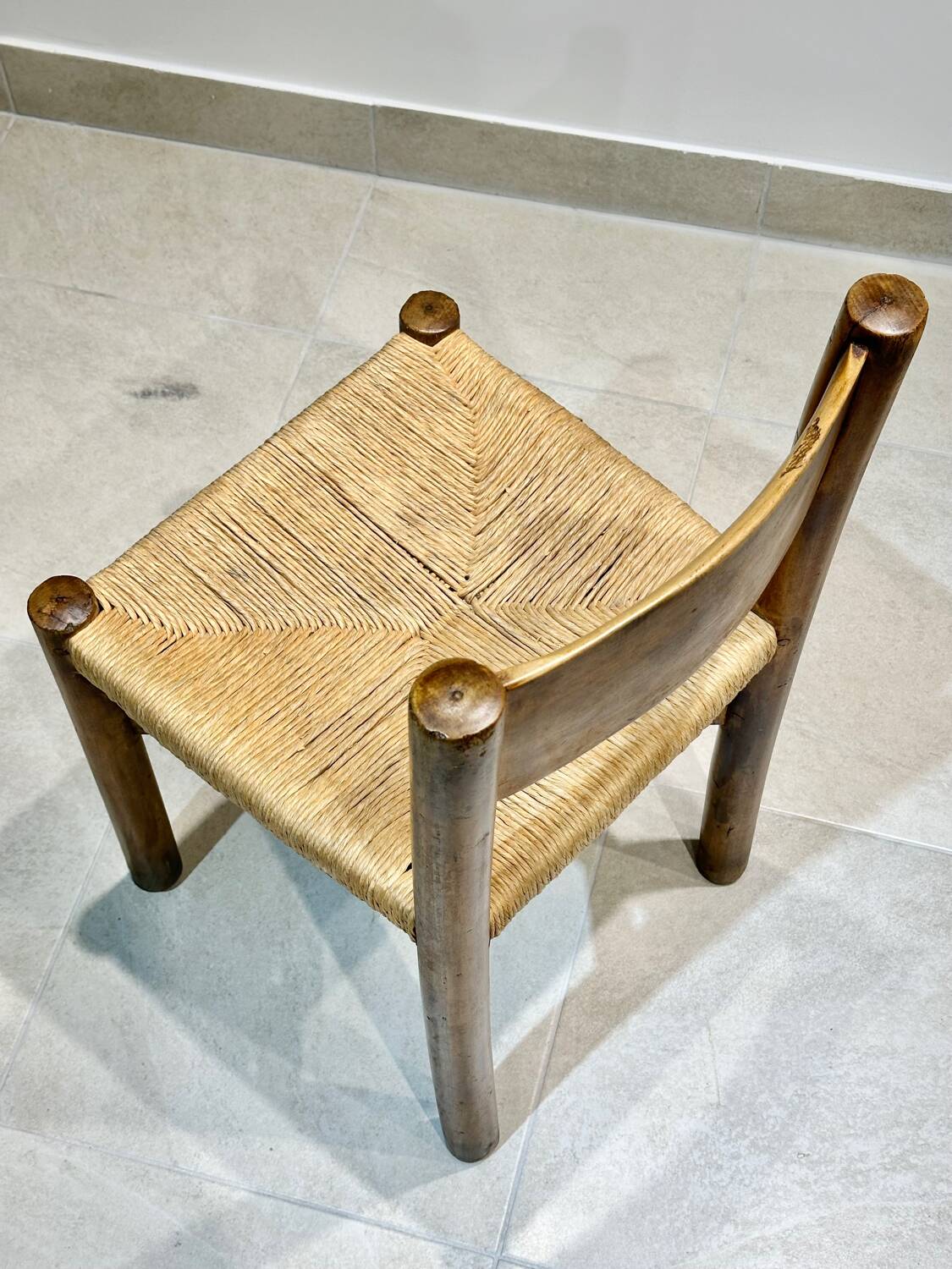 Set of 2 Charlotte Perriand Meribel chairs, in ash, circa 1950, original edition