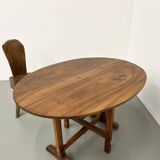 Antique winegrower's table in solid walnut