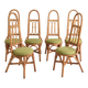 6 Italian high chairs in bamboo and rattan from the 1960s.