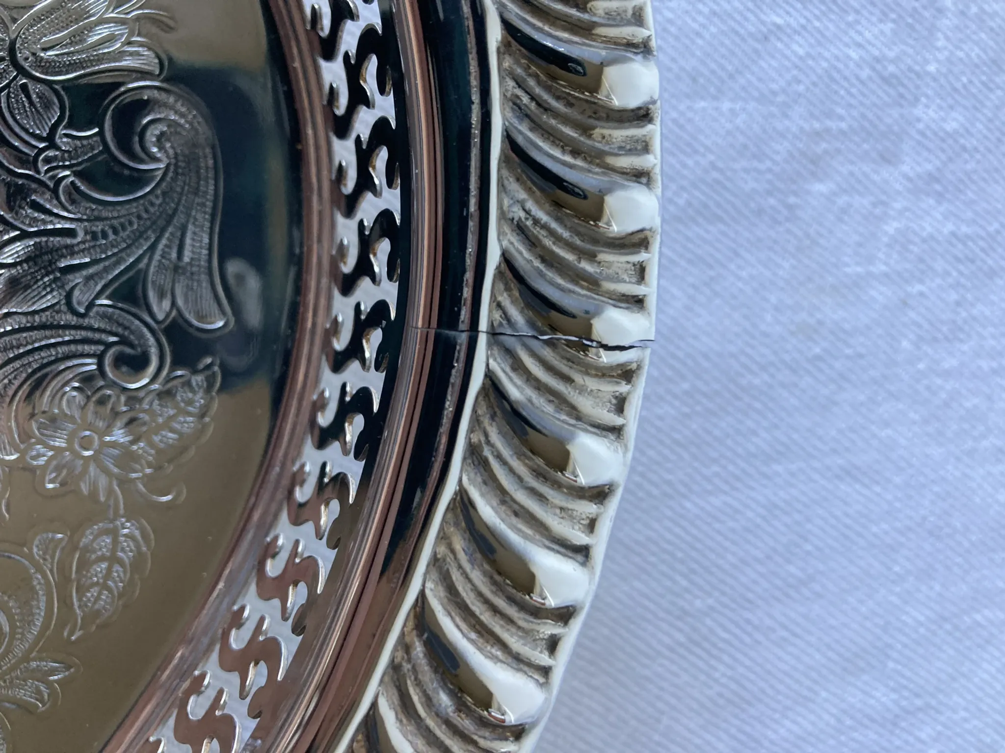 Silver-plated serving tray