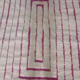 Tapis bérbere écru à motifs géométriques 250cmx150cm