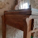 Pretty Art Deco hairdresser in marble and carved wood