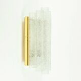 Pair of Mid-Century Modern Ice Glass Wall Lights from Doria, Germany, 1960s