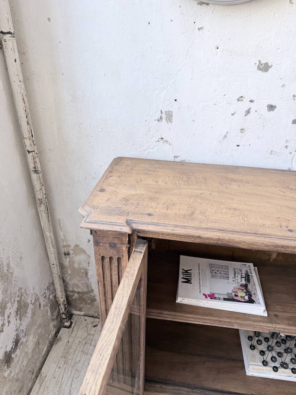 Enfilade display cabinet, solid oak, 1920.