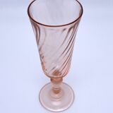 8 pink champagne flutes