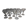 Set of 12 identical stemmed glasses