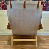 "Pernilla" armchair leather "Bruno Mathsson" 1960.