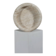 Vintage mid century handmade italian travertine stone bowl