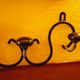 80 cm long wall coat door, made of wrought iron with 5 Suspensions in Bakelite - 70s