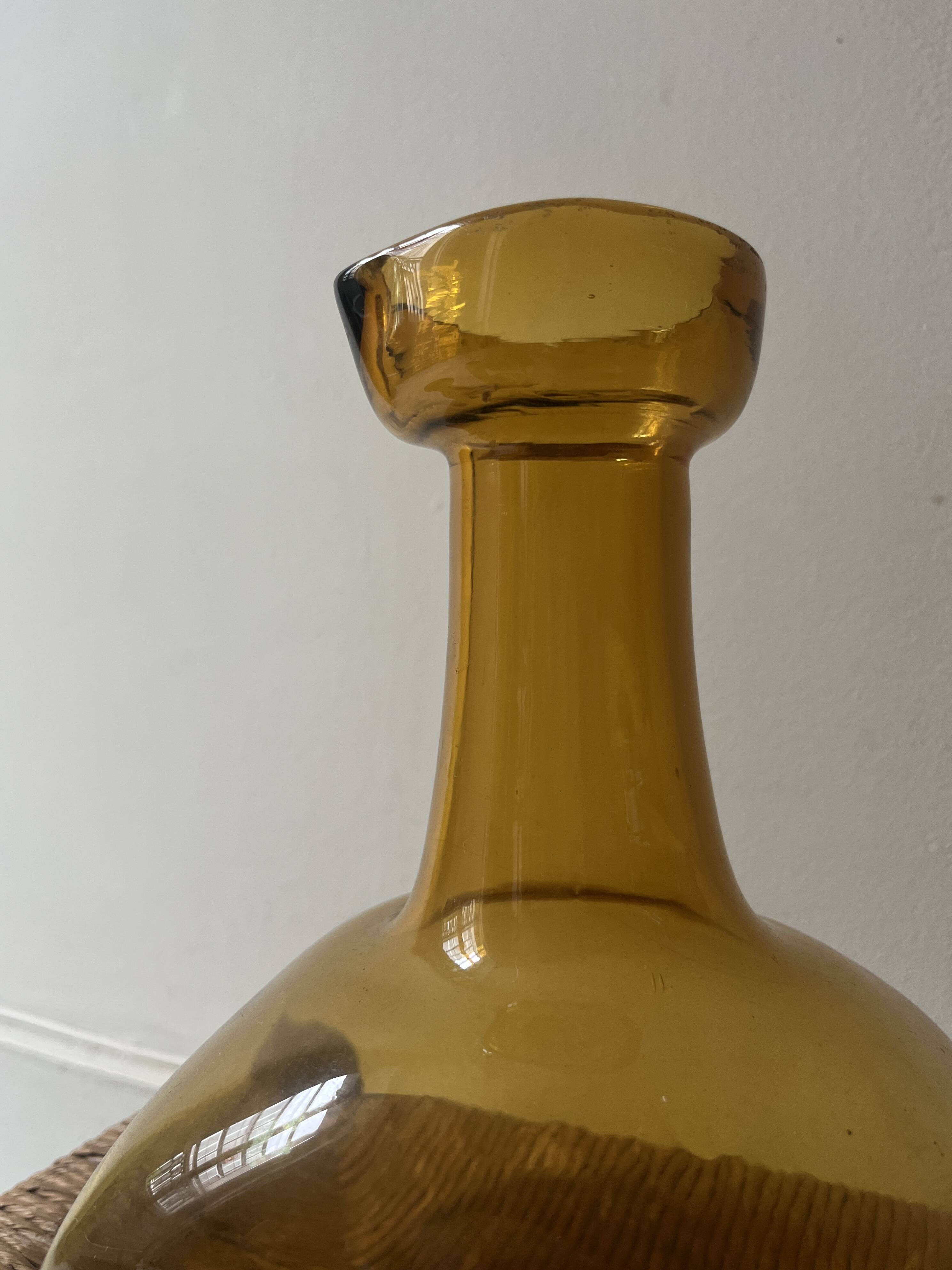 Amber glass carafe, France 1970