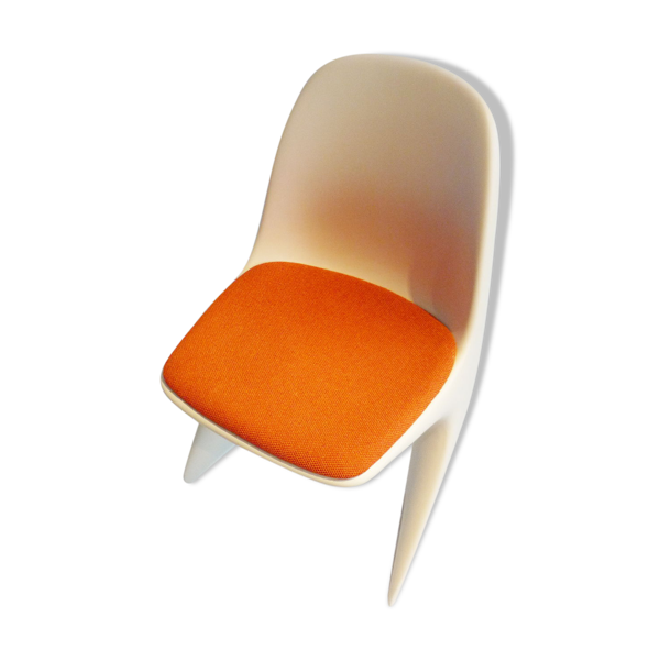 Chaise plastique casala assise orange