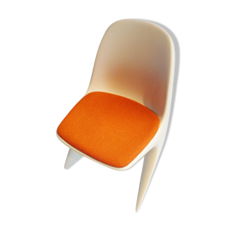 Plastic chair casala seat orange