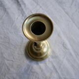 Brass candle holder with pusher