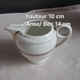 Teapot, sugar bowl, milk jug, jam jar.