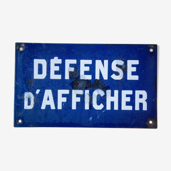 Enamel plate "Defense to display"