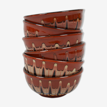 Enamelled ceramic bowls