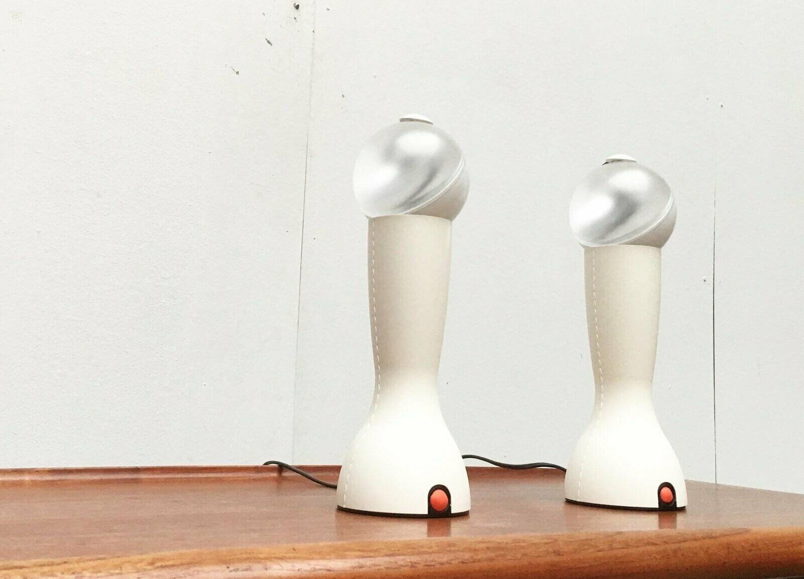 Gilda table lamps, Italian postmodern model by Silvia Capponi for Artemide, 1990s, set of 2.