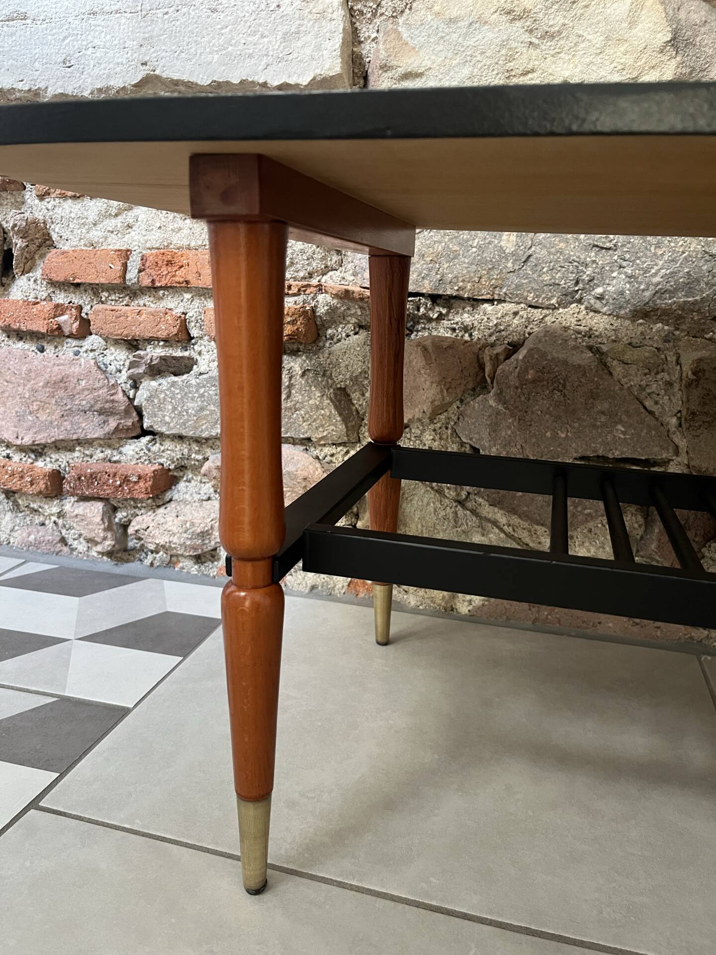 Scandinavian style coffee table with 2 levels from the 1960s.