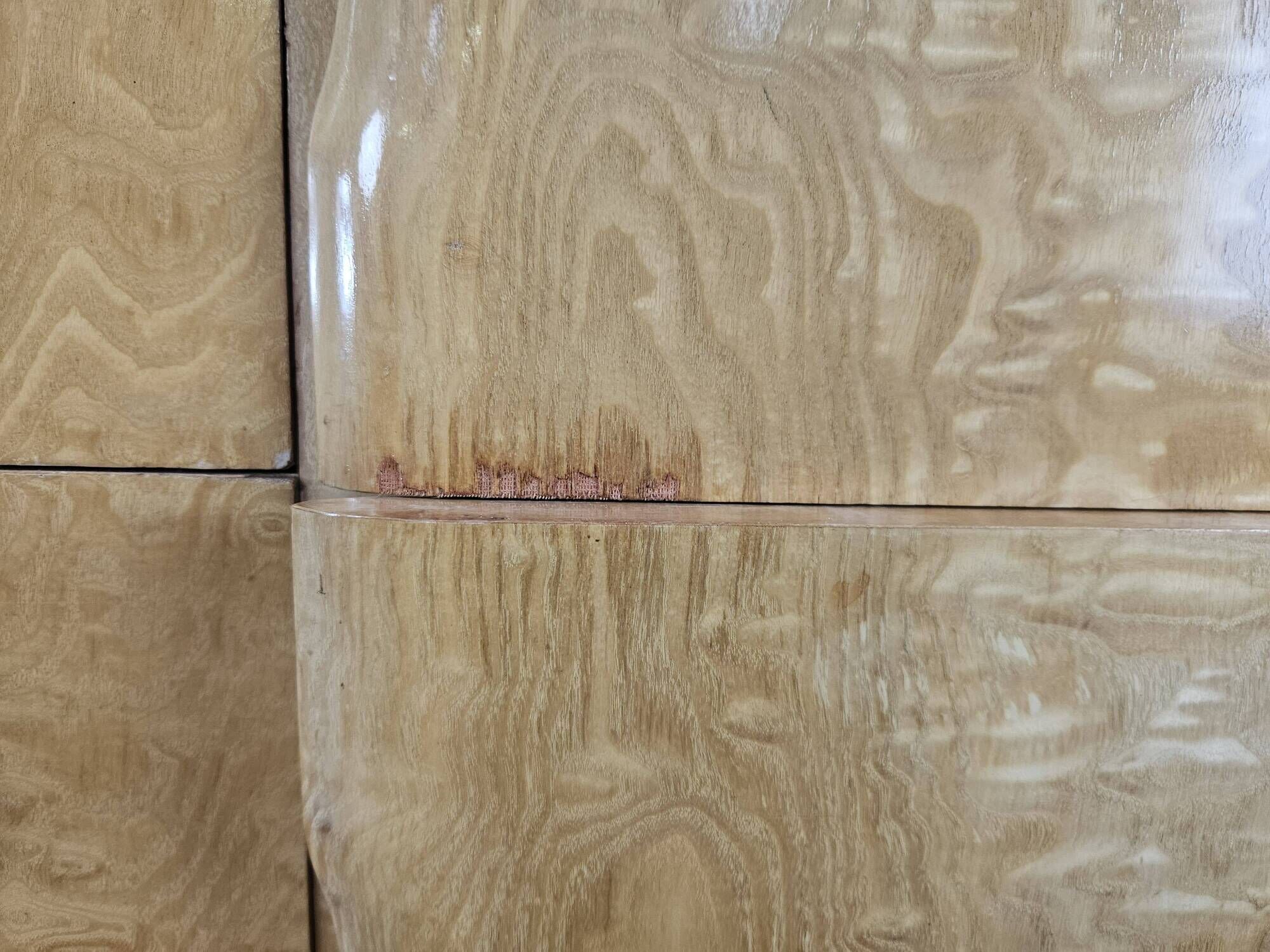 1950s maple chest of drawers with a marble top