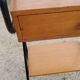 Pair of bedside tables from the 60s in gilded oak and tubes stamped Descher