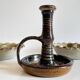 3 Vintage Handmade Ceramic Candle Holders