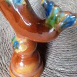 Vintage enamelled ceramic lamp base 1960