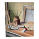Artist studio, oil on canvas signed D Funes.