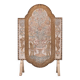 Embossed leather fire place screen 1950s italy