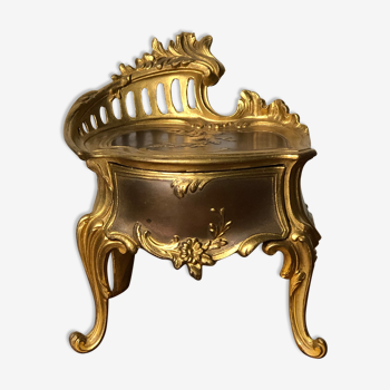 Gold bronze jewellery box