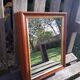 Wall key box, wood and mirror, vintage, fab. Frenchwoman