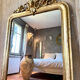 Miroir ancien Louis-Philippe à fronton