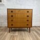 Scandinavian chest of drawers with 4 vintage teak drawers, 1960s